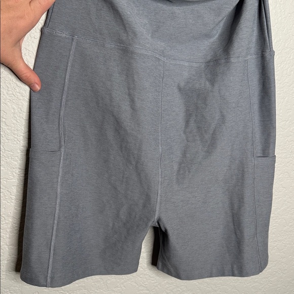 NEW Beyond Yoga Spacedye Get Up And Go Pocket Biker Jumpsuit Sz XL Grey - Picture 5 of 12